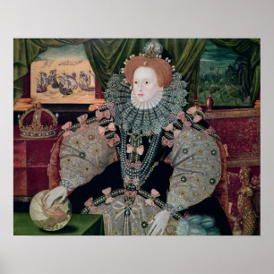 Póster Elizabeth I, retrato de la armada, c.1588