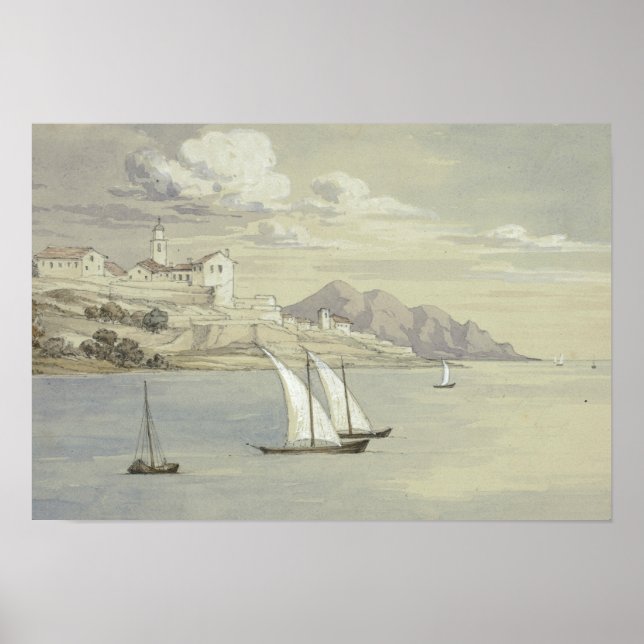 Póster Elizabeth Murray - Portofino desde el mar, Génova (Frente)