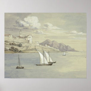 Póster Elizabeth Murray - Portofino desde el mar, Génova