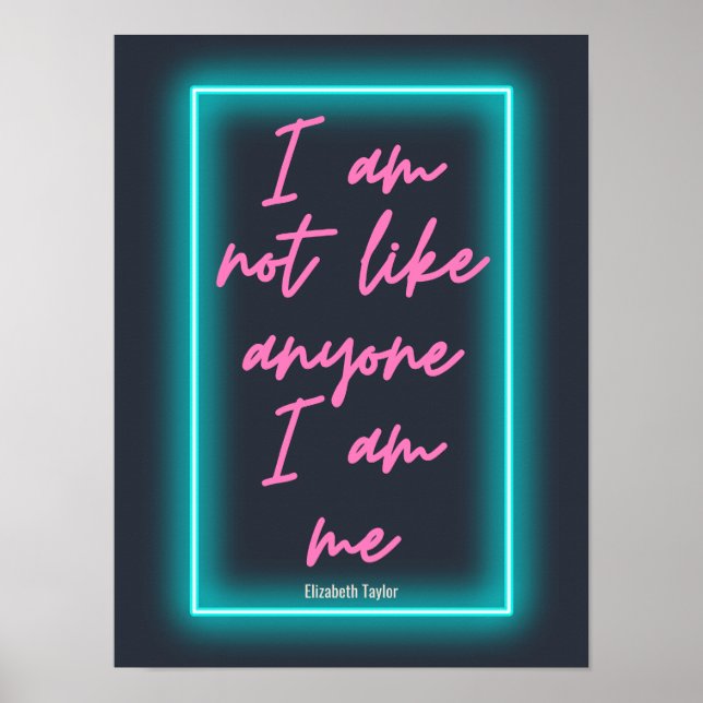 Póster Elizabeth Taylor Self Love Cita Inspiradora (Frente)