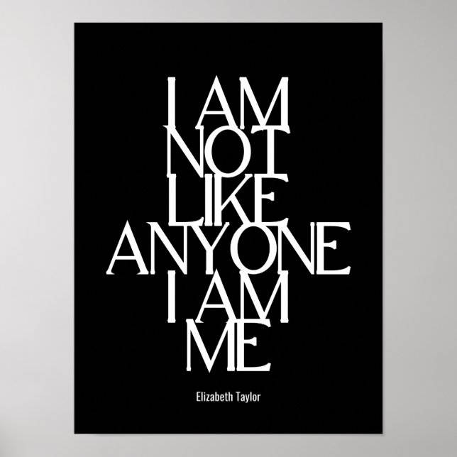 Póster Elizabeth Taylor Self Love Cita Inspiradora (Frente)