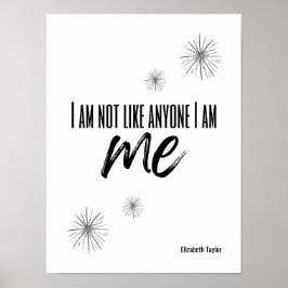 Póster Elizabeth Taylor Self Love Cita Inspiradora