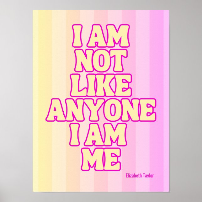 Póster Elizabeth Taylor Self Love Cita Inspiradora (Frente)