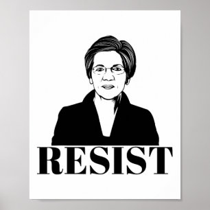 Póster Elizabeth Warren Teeshirt Resis política feminista