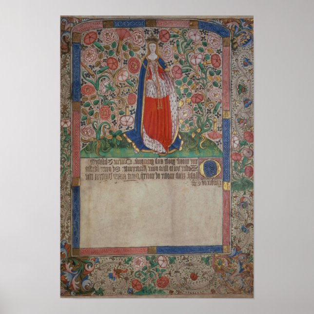 Póster Elizabeth Woodville Reina Consorte del Rey Edward (Frente)