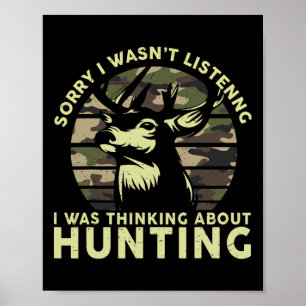 Póster Elk Deer Hunter Funny Deer Hunt Tee Regalos Papá M