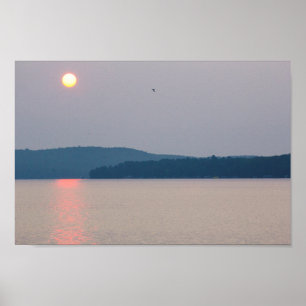 Póster Elk Lake Sunrise, Michigan