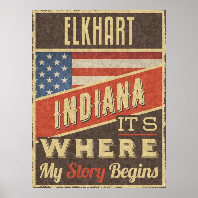 Póster Elkhart Indiana (Frente)