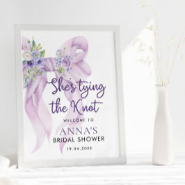 Póster Ella atando la ducha de novia floral Knot