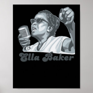 Póster Ella Baker Portrait Pegatina