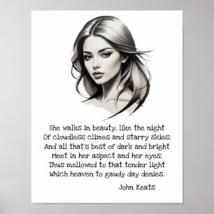 Póster Ella camina por la belleza