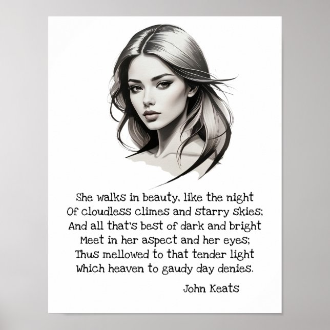 Póster Ella camina por la belleza (Frente)