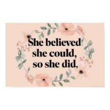 Ella creía flores silvestres de cartel minimalista