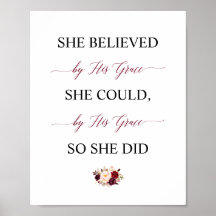 Ella Creía Que Podía Por Su Gracia Así Que Lo Hizo