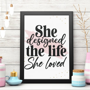 Póster Ella diseñó la vida que amaba Inspirador