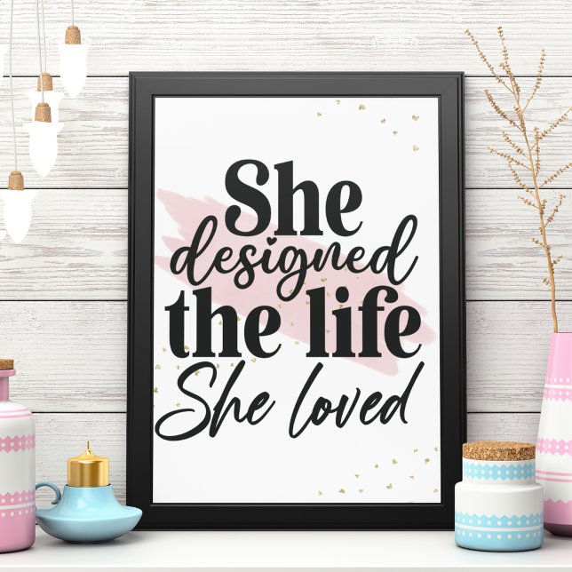 Póster Ella diseñó la vida que amaba Inspirador (Subido por el creador)