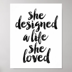 Póster Ella Diseñó Una Vida Que Amaba