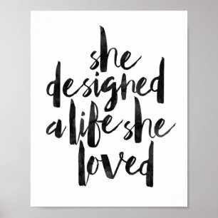 Póster Ella diseñó una vida que ella amó
