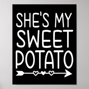 Póster Ella es mi batata dulce y el día de gracias