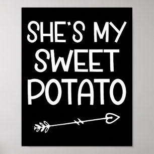 Póster Ella es mi batata dulce y el día de gracias