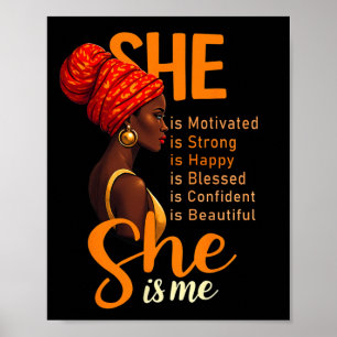 Póster Ella Es Mi Fuerte Mujeres Educadas Del Mes De La H