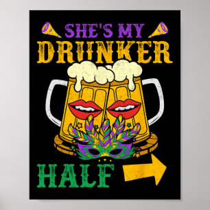 Póster Ella es mi Mamá de novia de pareja de bebedores a 