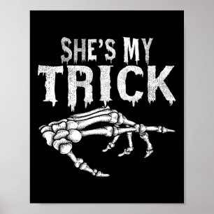 Póster Ella es mi trick Skeleton Couple coincidiendo con 