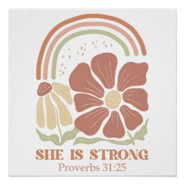 Póster Ella es un fuerte Verso de la Biblia