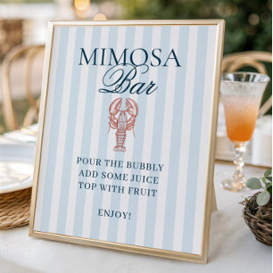 Póster Ella es una captura Barra de Mimosa de Rayas de La