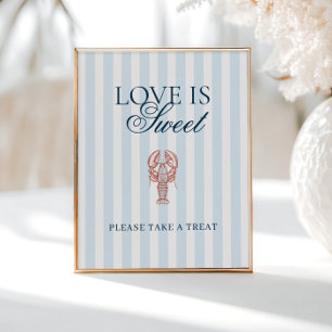 Póster Ella es una captura Langostino Rayado El amor es d