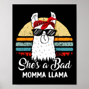 Póster Ella es una madre retro divertida de la mamá de la