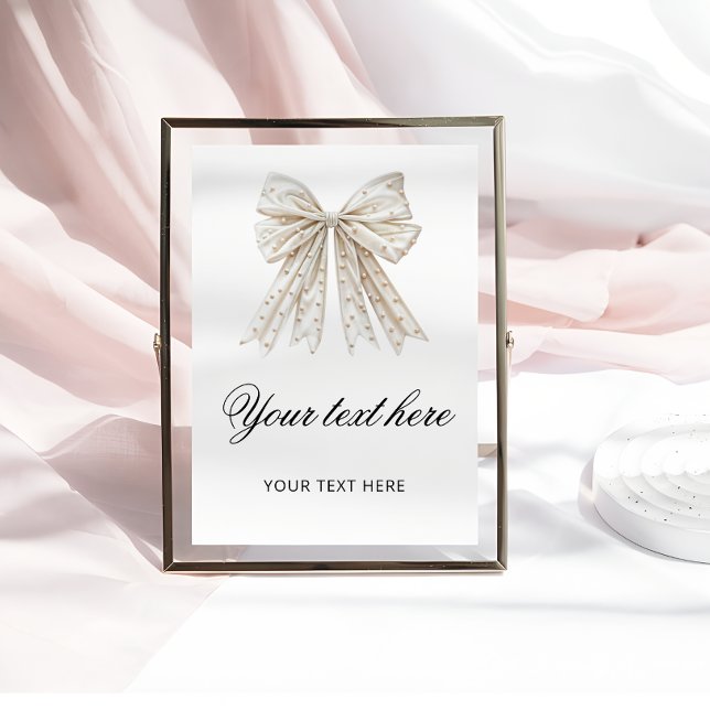 Póster Ella está atando la ducha de novia Knot Pearls Bow (Subido por el creador)