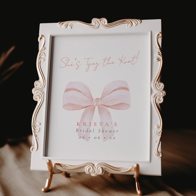 Póster Ella está atando la ducha de novias Rubor Bow Knot (Subido por el creador)