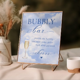 Póster Ella está en el Nueve Bar Azul Bubbly
