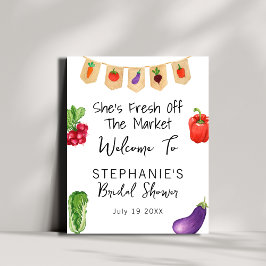 Póster Ella está fresca fuera del mercado, bienvenida a l