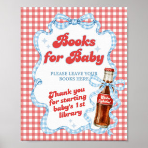 Póster Ella Está Lista Refresco Pop Fiesta de Bebé Libros