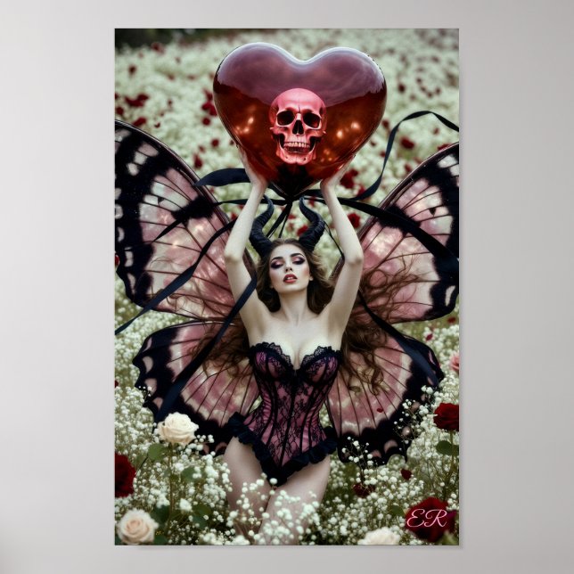 Póster Ella Lleva la Muerte Como un San Valentín (Frente)
