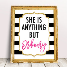 Póster Ella No Es Nada Más Que Rótulo Fiesta Ordinario