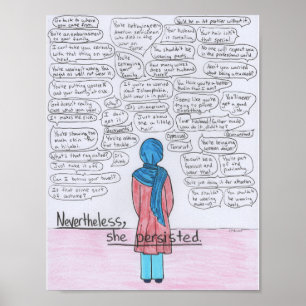 Póster Ella persistió (Hijabi)