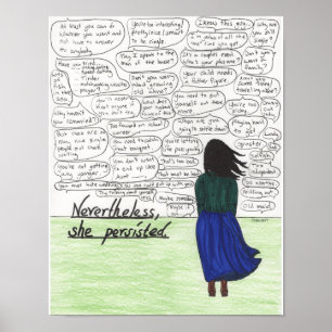 Póster Ella persistió (las mujeres solteras)