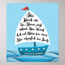 Póster Ella se paró en la tormenta