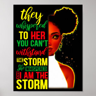 Póster Ella Susurró Atrás Soy La Tormenta Historia Negra 