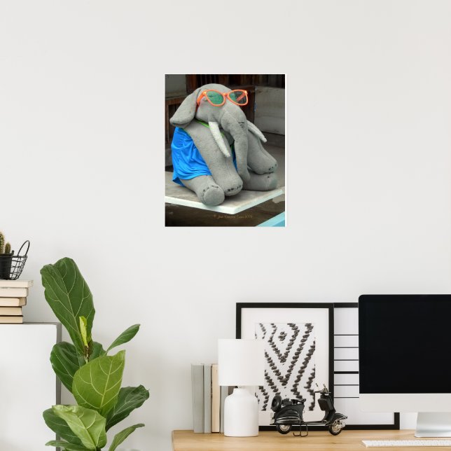 Póster Ella va a la piscina (Oficina en casa)
