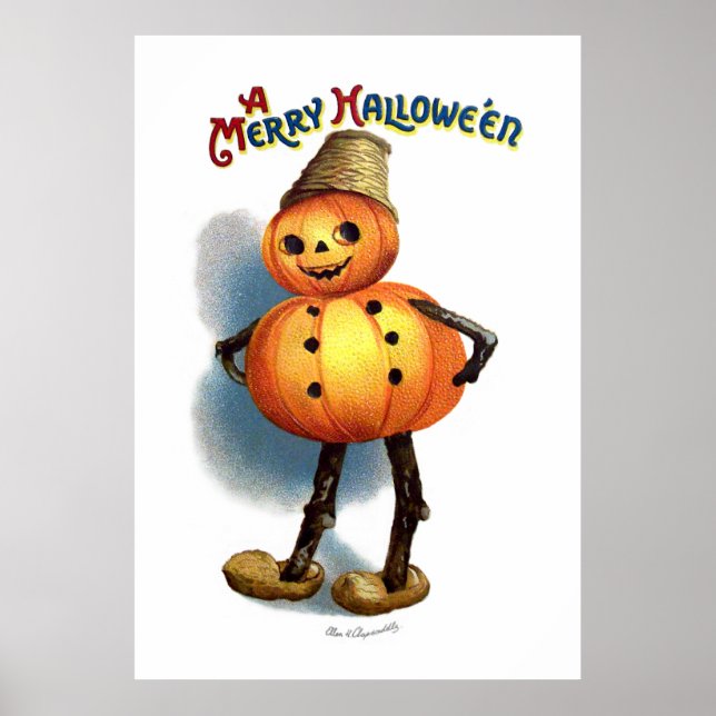 Póster Ellen H. Clapsaddle: Chico de calabaza (Frente)