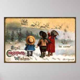 Póster Ellen H. Clapsaddle: Él viene