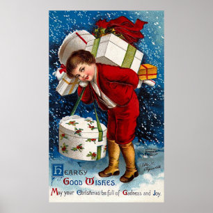 Póster Ellen H. Clapsaddle - muchacho de compras del