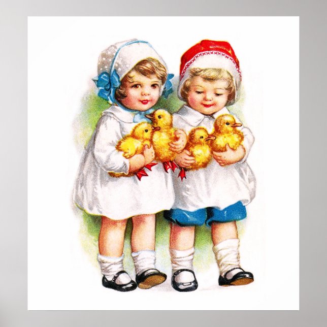 Póster Ellen H. Clapsaddle: Niños con duques (Frente)