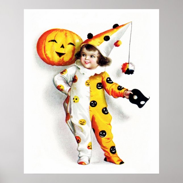 Póster Ellen H. Clapsaddle: Pequeño Harlequin de Hallowee (Frente)