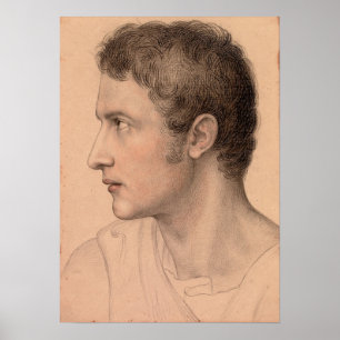 Póster Ellenrieder - Hombre joven de perfil desde la izqu