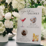 Póster Ellesmere Mascota minimal foto firma de bebidas Ró<br><div class="desc">Este signo de menú de bebidas distintivo incluye un encabezado de guión moderno de caligrafía y un diseño minimalista. El encabezado del texto del guión es una imagen que no se puede editar. La imagen del encabezado se puede redimensionar para que se ajuste a cualquier tamaño del poster. El resto...</div>
